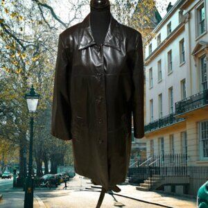 Vintage Danier Leather Coat Jacket Size M Excellent Condition Office Daily Wear
